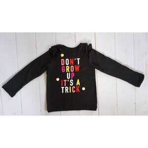 365 Kids by Garanimals Girls' Triple Ruffle Shoulder Graphic Sweatshirt - Size 5